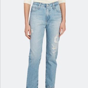 AG The Isabelle high-rise straight crop light wash size 27R